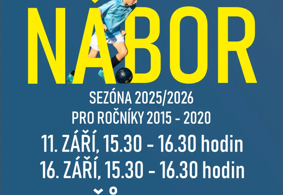 Nábor nových fotbalistů zná své termíny