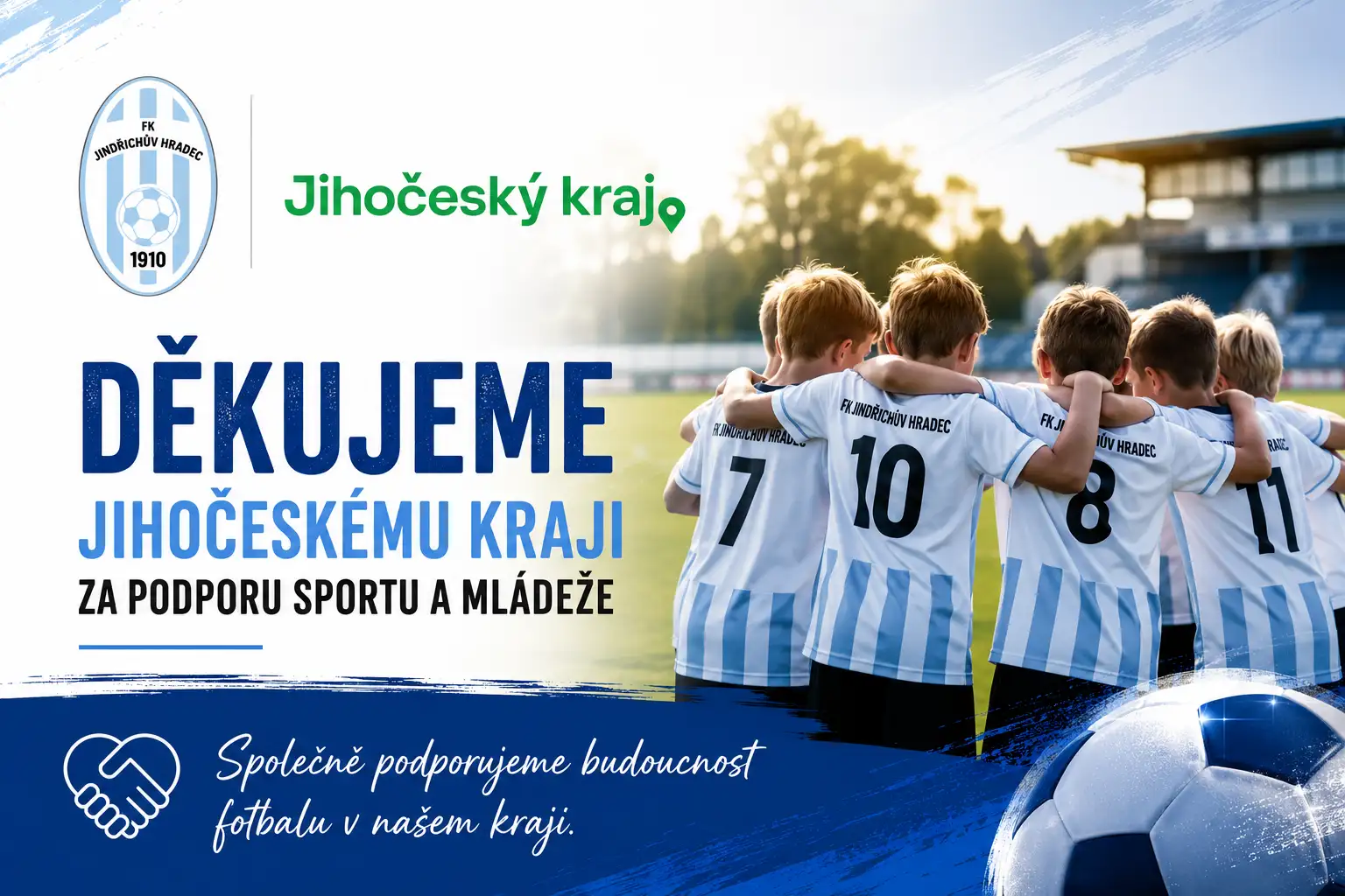 Děkujeme za podporu Jihočeskému kraji!